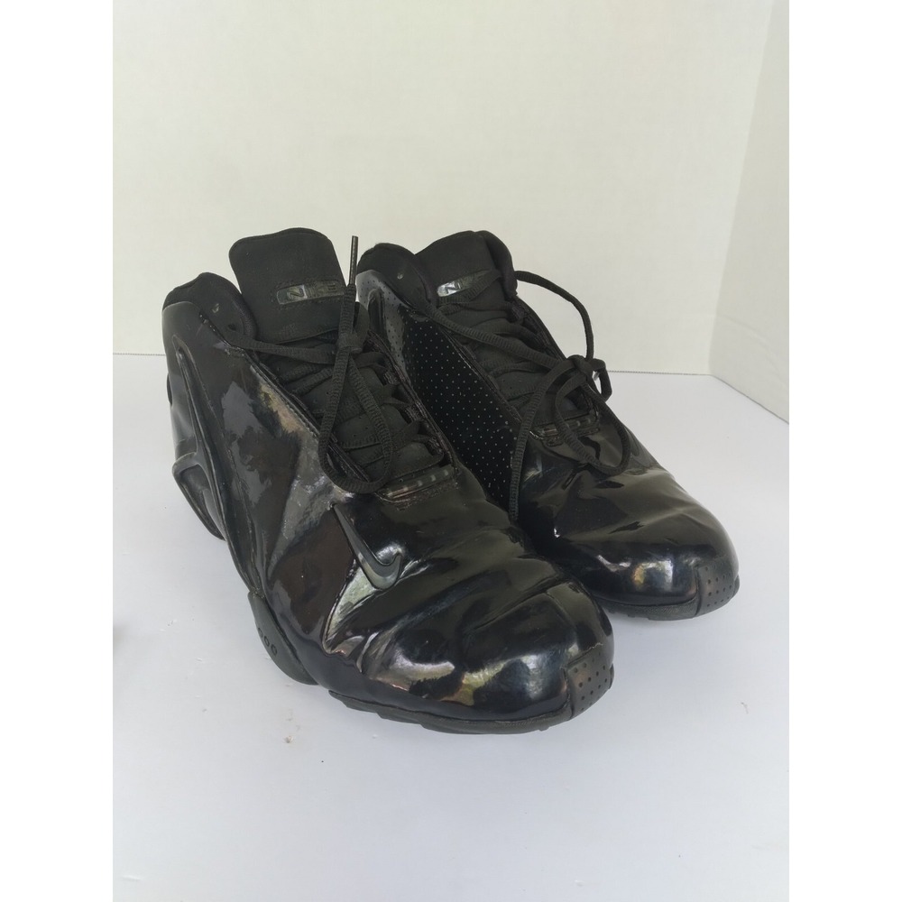 Black Patent Leather Athletic Dance Sneakers‎ Performance Shoes Mid-Top